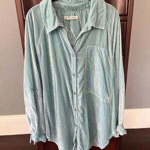 We The Free Light Blue Button Down Shirt